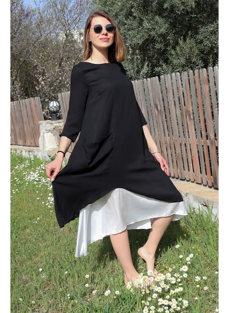 Barbora Asymmetrical Hem Dress - Image 1